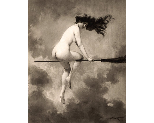 Witch on her Broom | 1910