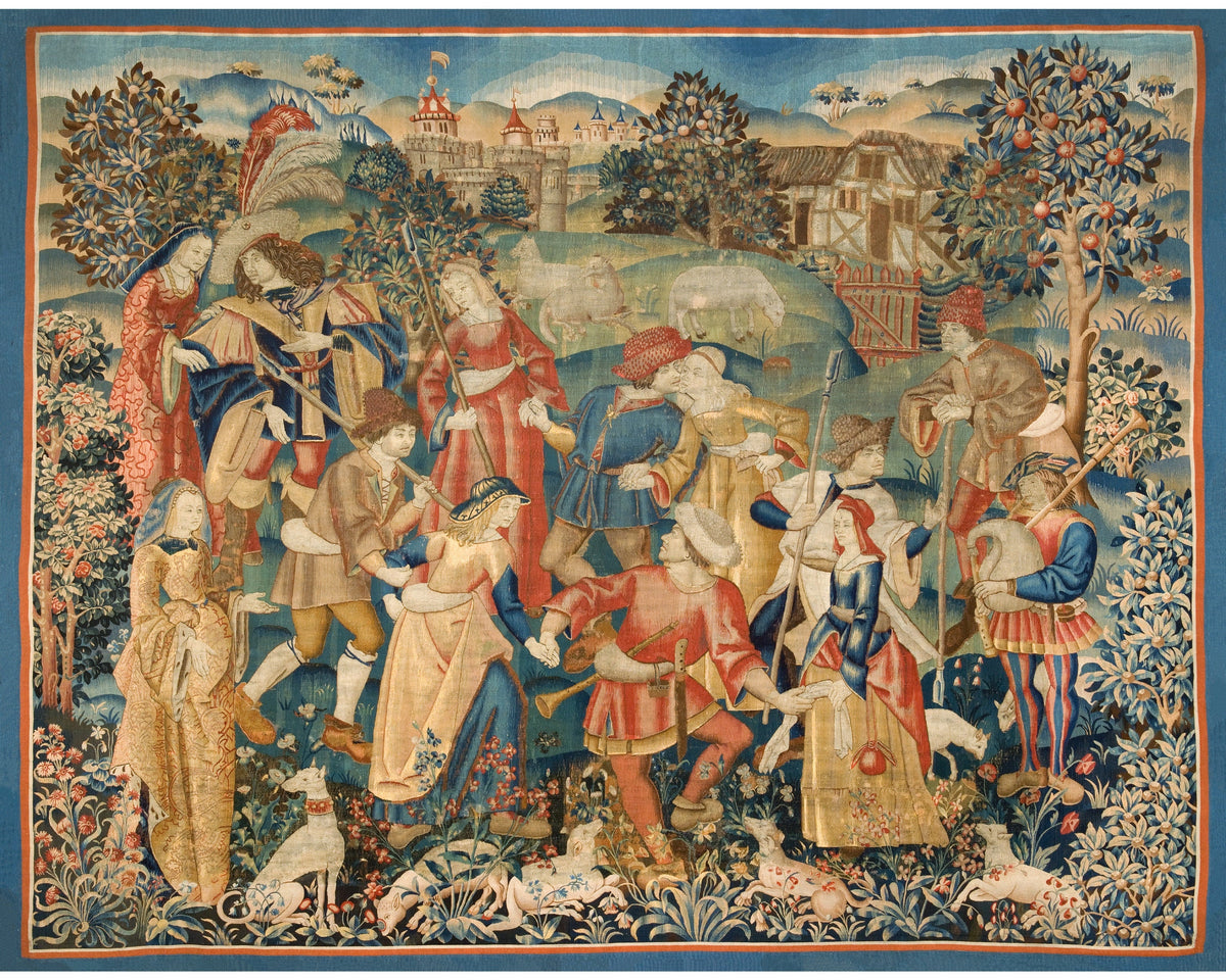 Shepherds in a Round Dance Tapestry | 1500