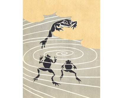 Three Frogs in a Pond | 1905