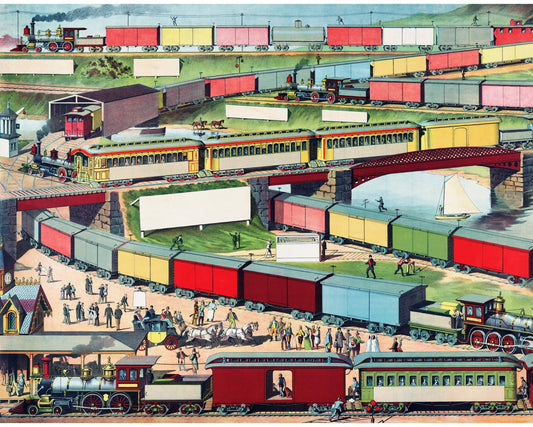 Zig Zag Passenger and Freight Train | 1885