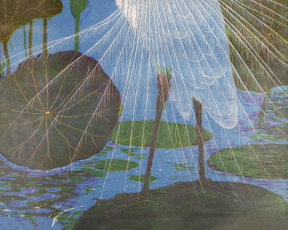 Silver Heron & Lotus | Verstinjen